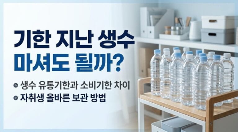 생수 유통기한·소비기한, 기한