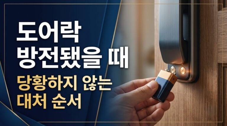 자취방 도어락 배터리가 방전됐을 때