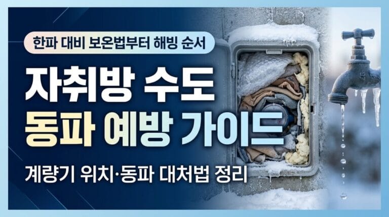 자취방 수도 동파 예방