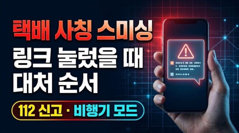 자취생 택배 사칭 스미싱 문자